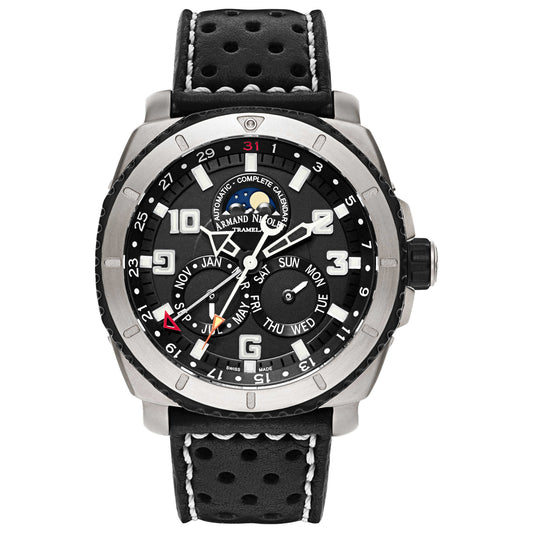 Front view of Armand Nicolet S05 Men's Automatic Watch T612A-GR-P160NR4