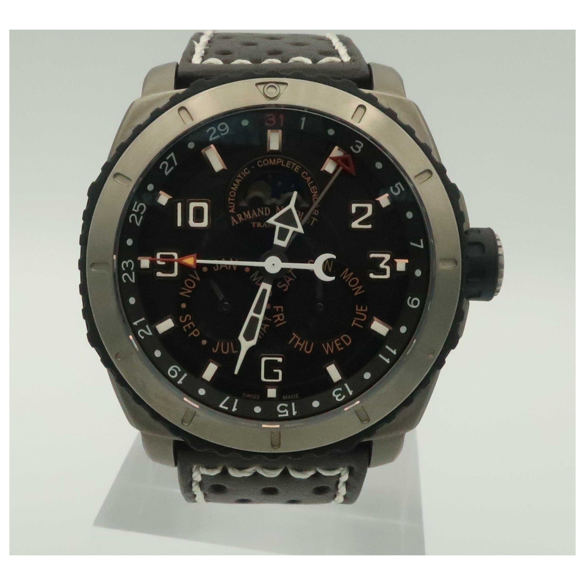 Front view of Armand Nicolet S05 Men's Automatic Watch T612A-NS-P160MR4-SD
