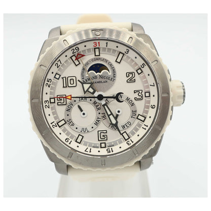 Front view of Armand Nicolet S05 Men's Automatic Watch T612B-AG-G9610B-SD