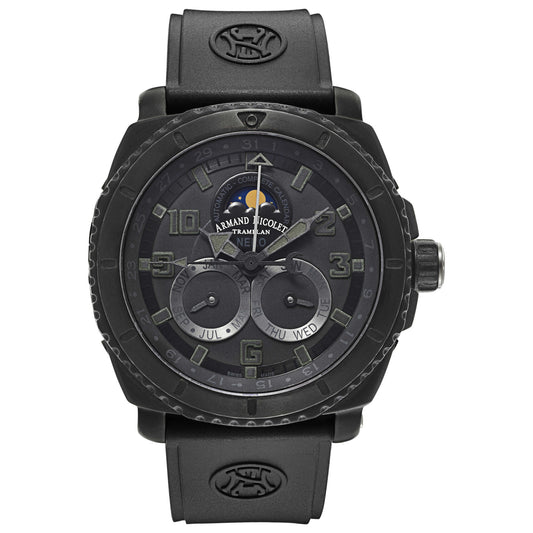 Front view of Armand Nicolet S05 Men's Automatic Watch T612N-NR-G9610