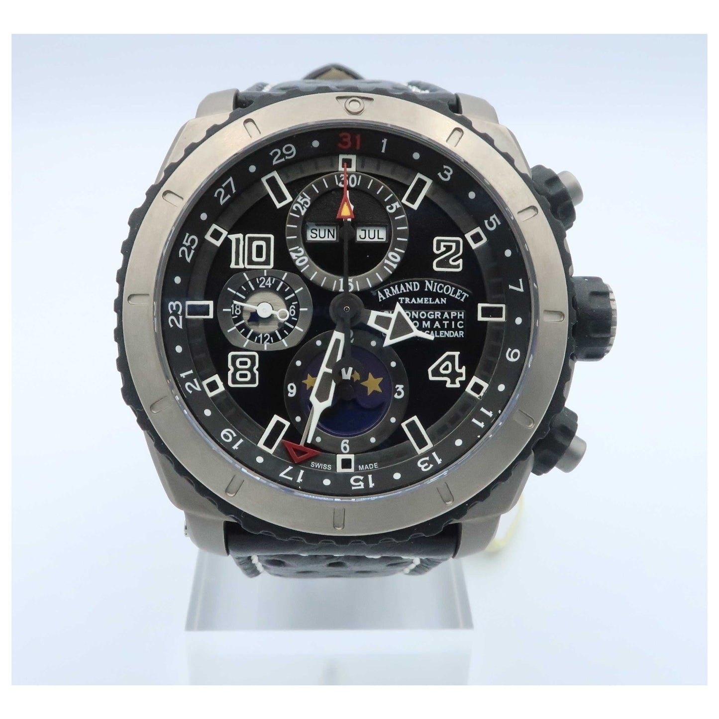 Front view of Armand Nicolet S05 Men's Automatic Watch T614A-GR-P160NR4-SD