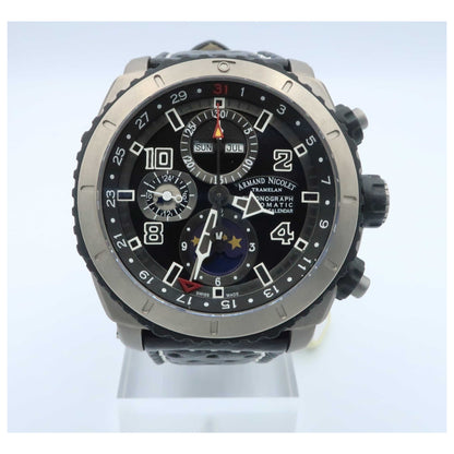 Front view of Armand Nicolet S05 Men's Automatic Watch T614A-GR-P160NR4-SD