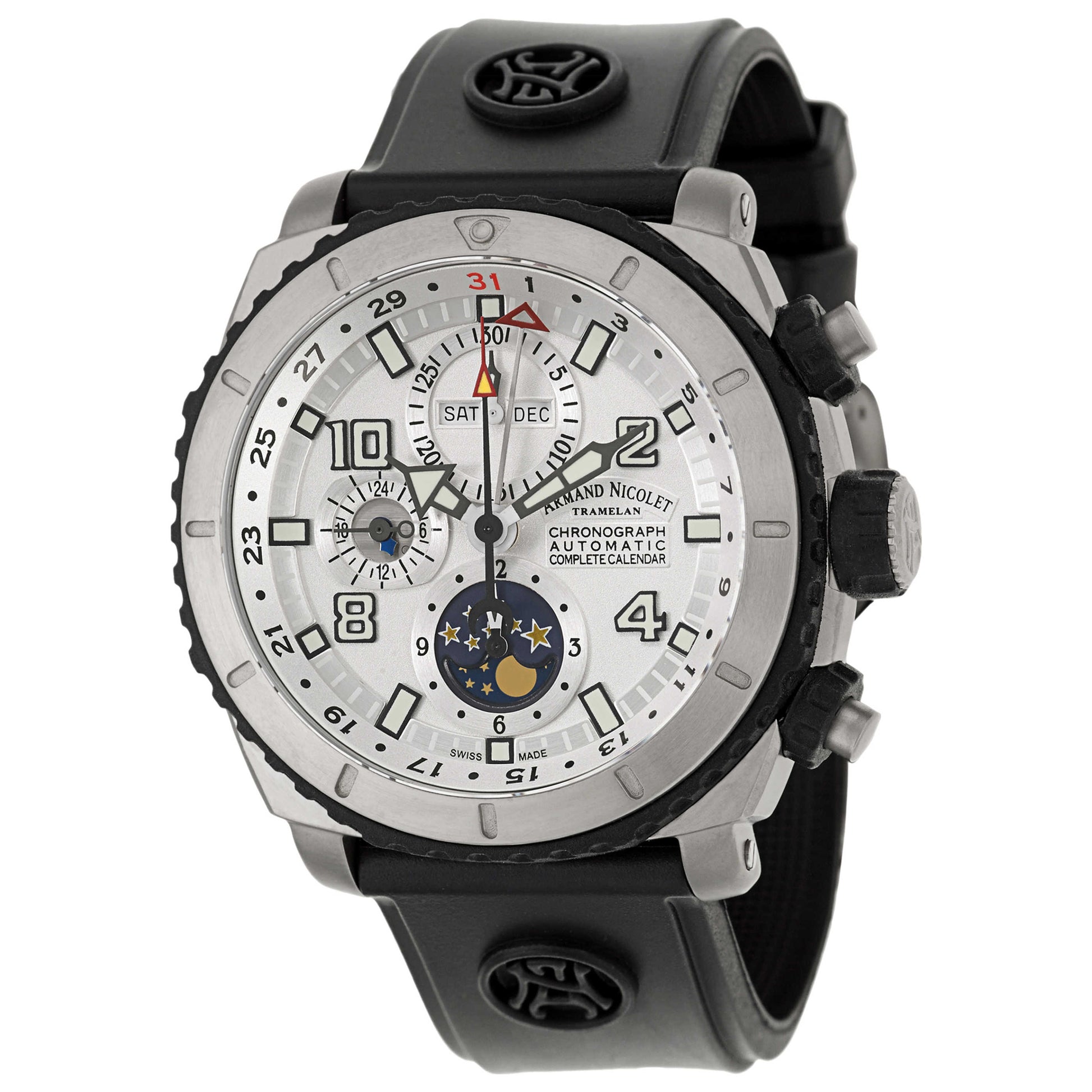 Front view of Armand Nicolet S05 Men's Automatic Watch T614AGN-AG-G9610