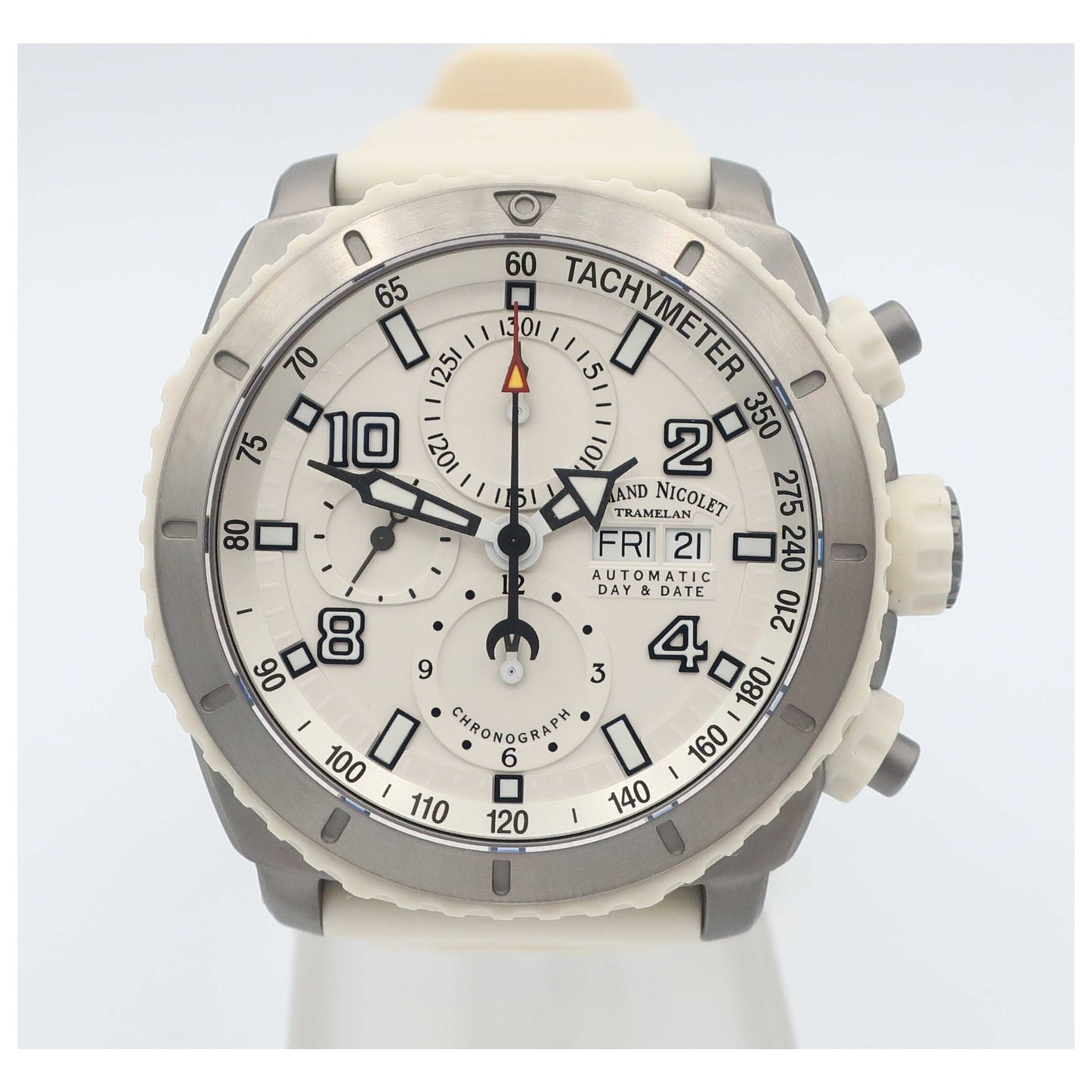 Front view of Armand Nicolet S05 Men's Automatic Watch T616B-AG-G9610B-SD