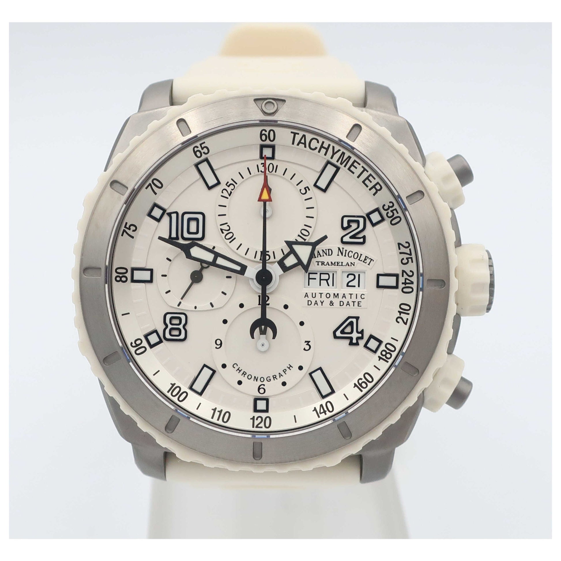 Front view of Armand Nicolet S05 Men's Automatic Watch T616B-AG-G9610B-SD