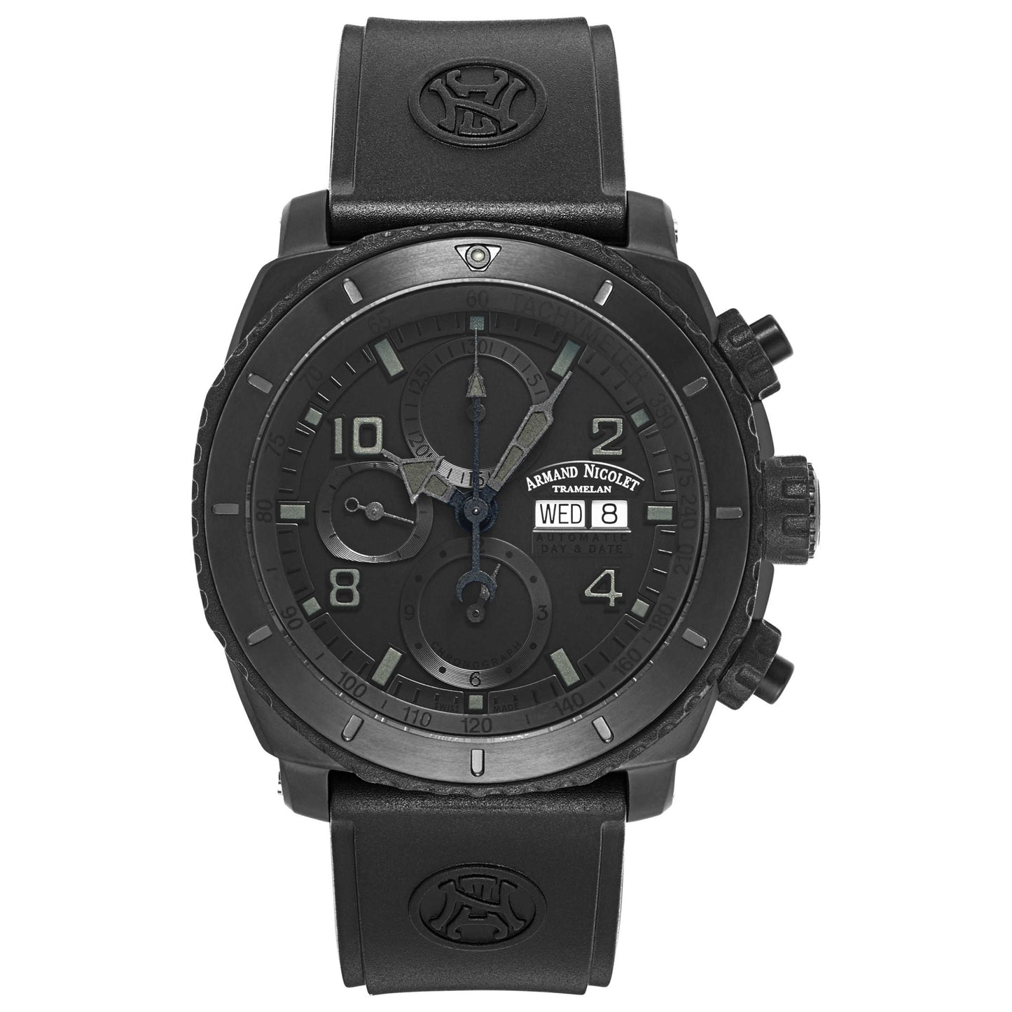 Front view of Armand Nicolet S05 Men's Automatic Watch T616N-NR-G9610