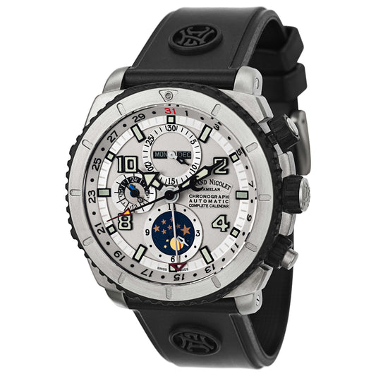 Front view of Armand Nicolet S05 Men's Automatic Watch T618A-AG-G9610