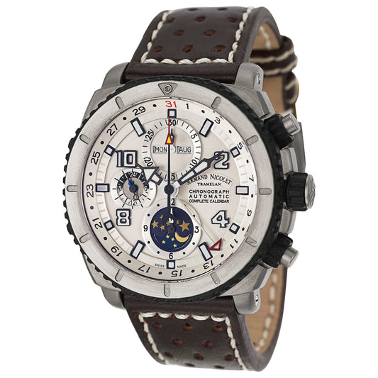 Front view of Armand Nicolet S05 Men's Automatic Watch T618A-AG-P160TM4