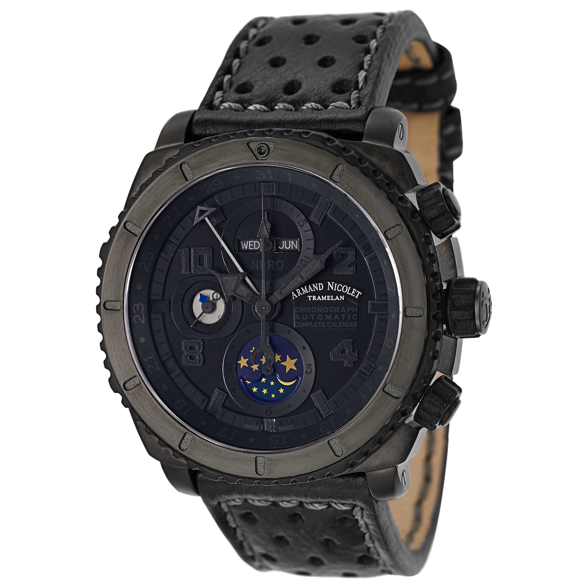 Front view of Armand Nicolet S05 Men's Automatic Watch T618N-NR-P160NG4
