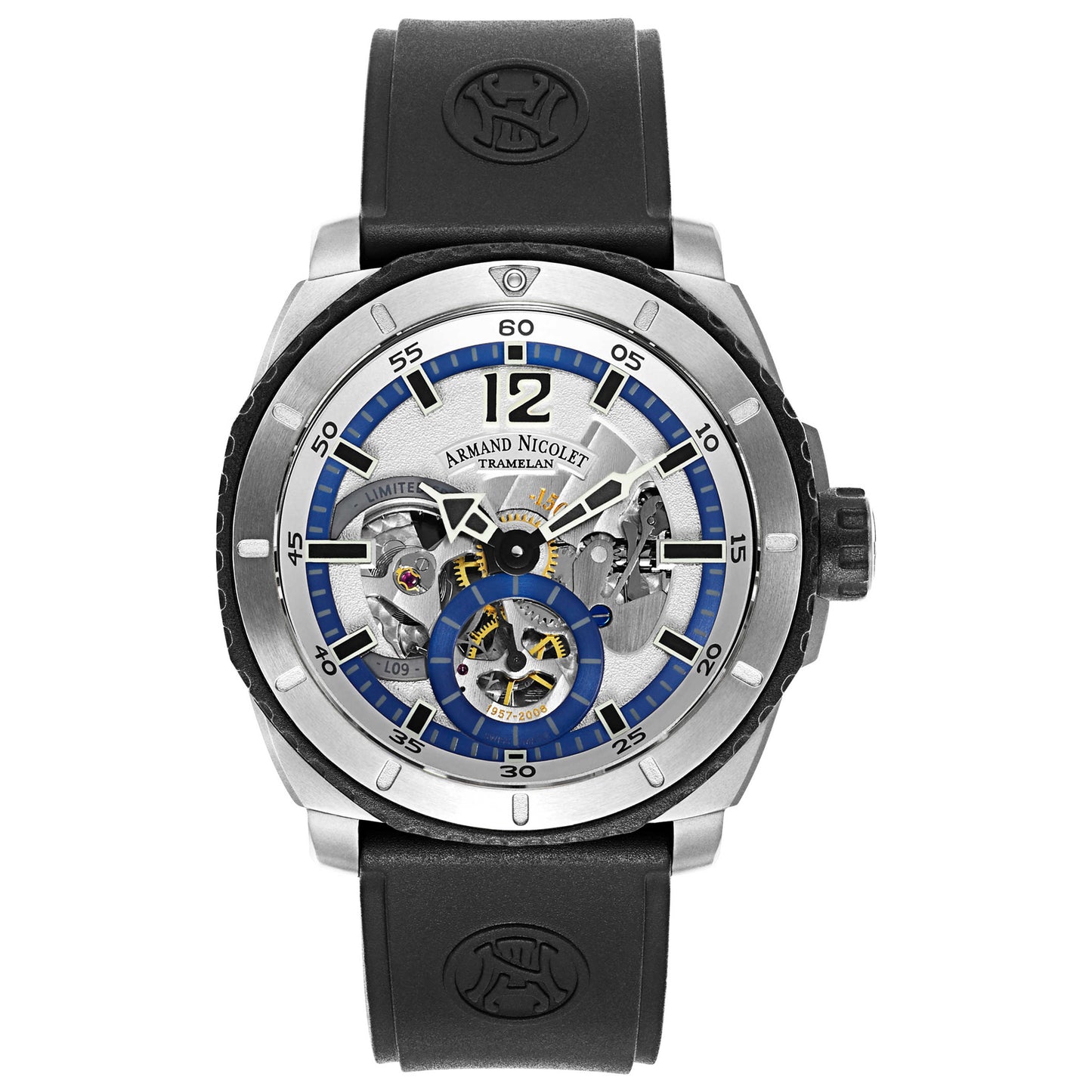 Front view of Armand Nicolet L09 Men's Manual-Wind Watch T619A-AG-G9610
