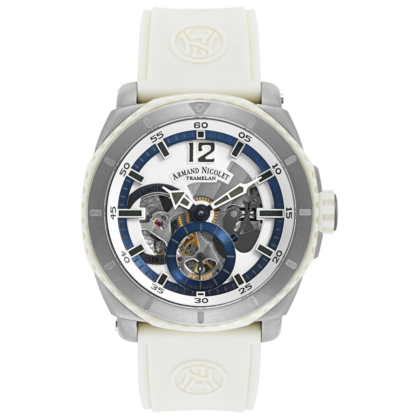Front view of Armand Nicolet L09 Men's Manual-Wind Watch T619AGB-AG-G9610B