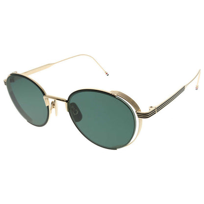 Front view of Thom Browne Fashion Unisex Sunglasses TB-106-A-BLK-GLD-50