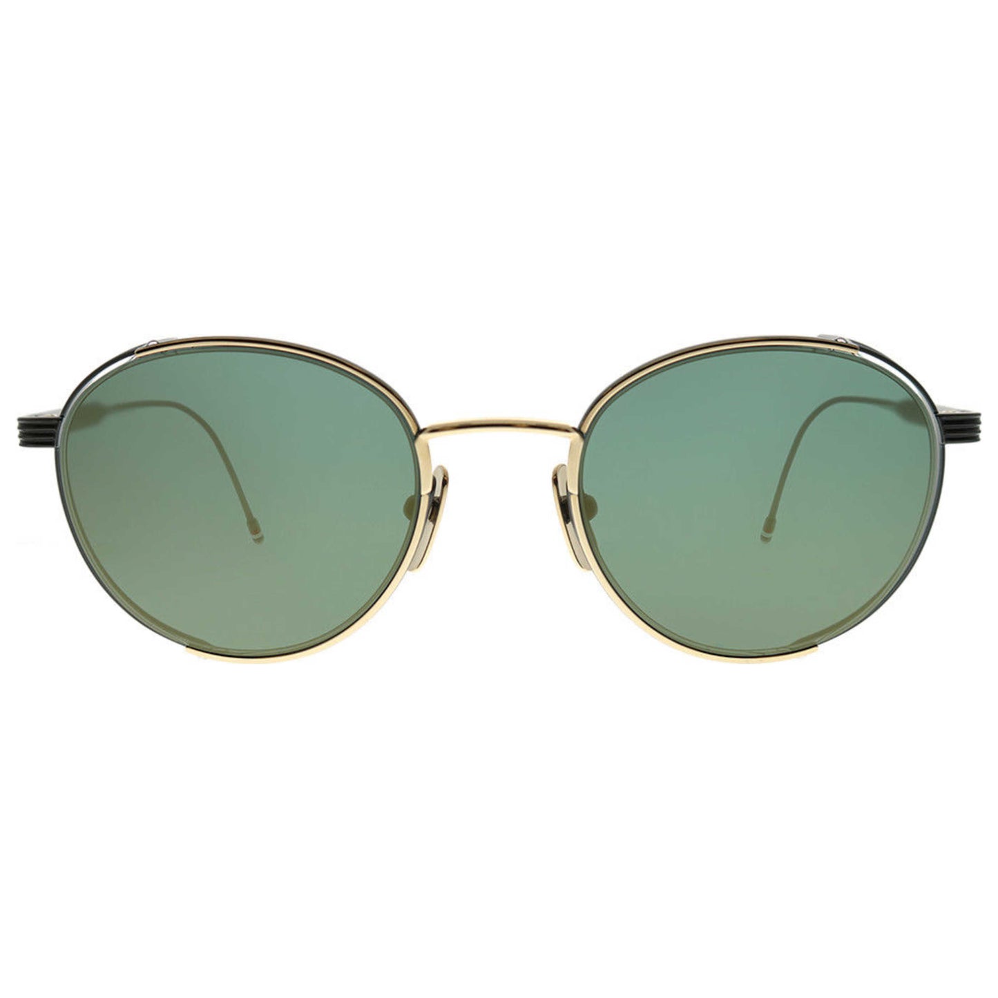 Thom Browne Fashion Unisex Sunglasses TB-106-D-GLD-BLK-50 - Image #2