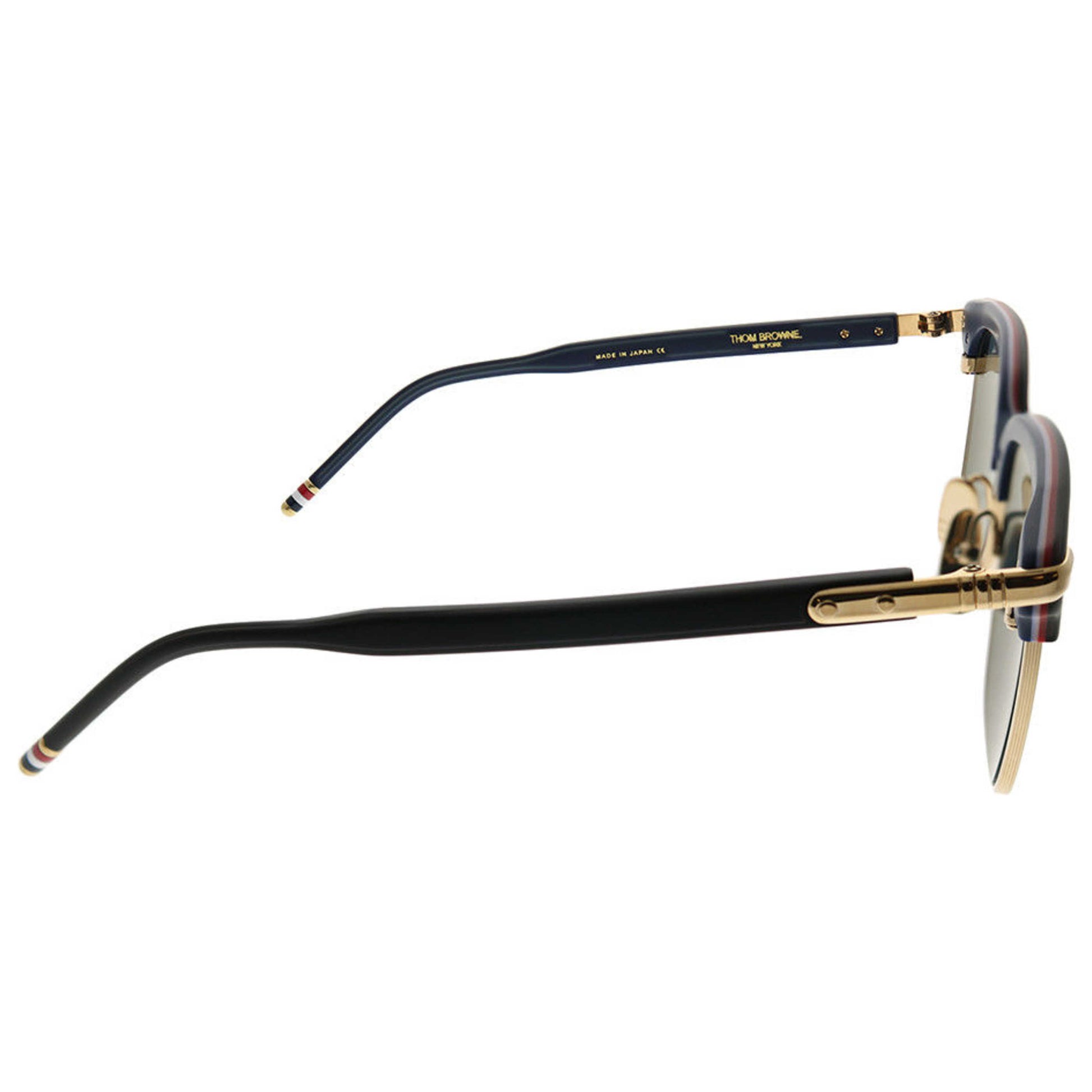 Thom Browne Fashion Unisex Sunglasses TB-713-A-BLK-GLD-55 - Image #4