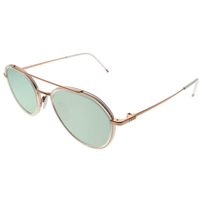 Front view of Thom Browne Fashion Unisex Sunglasses TB-801-G-RGD-CLR-51