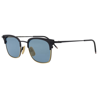 Front view of Thom Browne Novelty Unisex Sunglasses TB102-CTNVYGLD-49