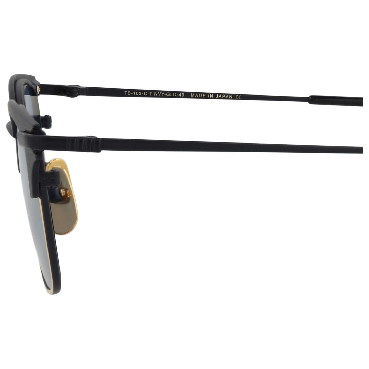 Thom Browne Novelty Unisex Sunglasses TB102-CTNVYGLD-49 - Image #3