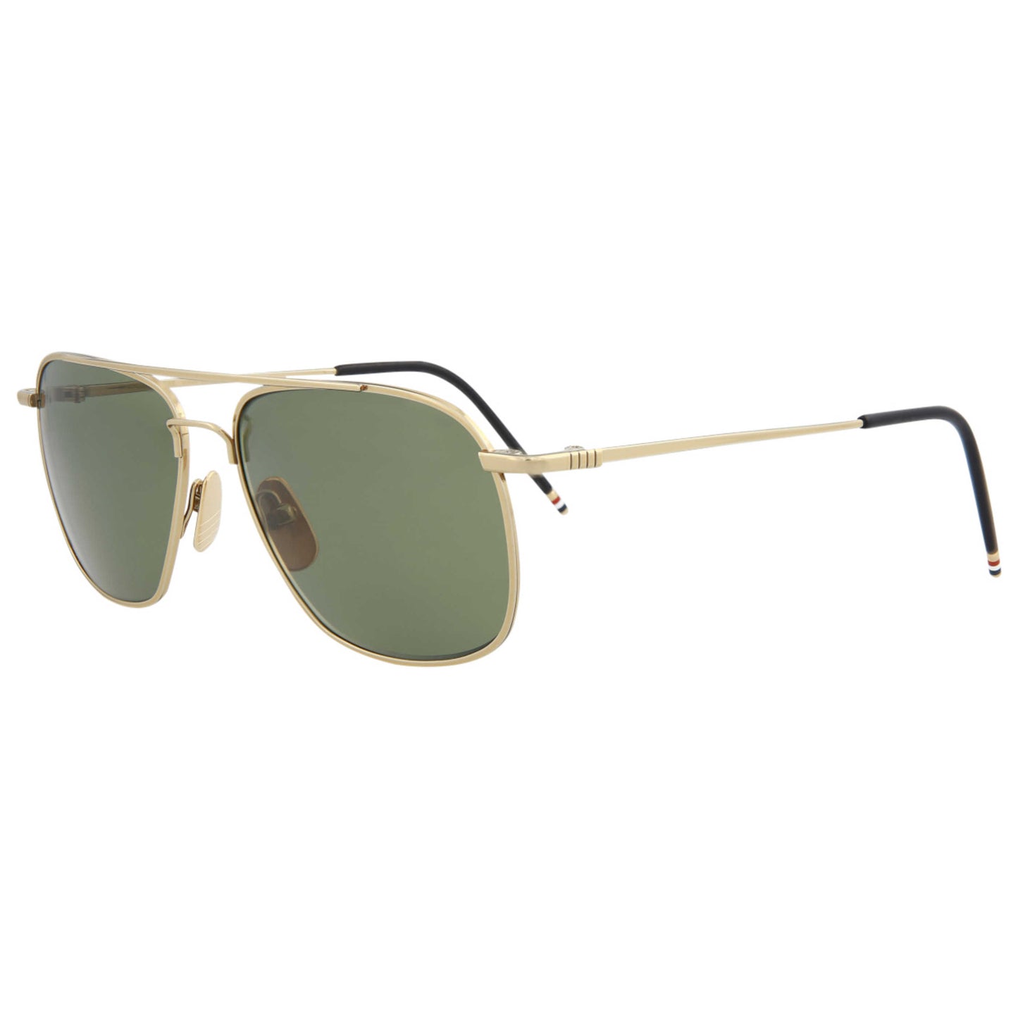 Front view of Thom Browne Novelty Unisex Sunglasses TB103-AGLD-58