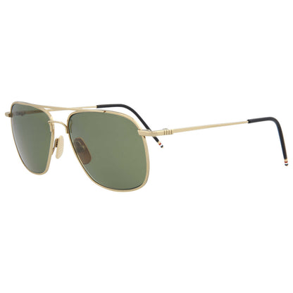 Front view of Thom Browne Novelty Unisex Sunglasses TB103-AGLD-58