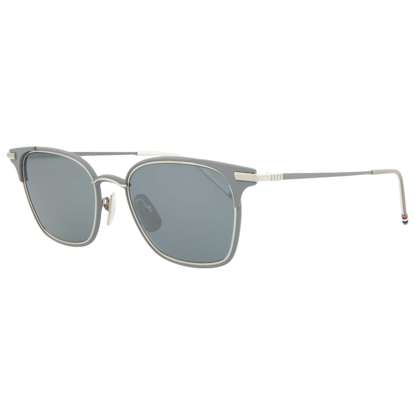 Front view of Thom Browne Novelty Unisex Sunglasses TB107-BTGRYSLV-051
