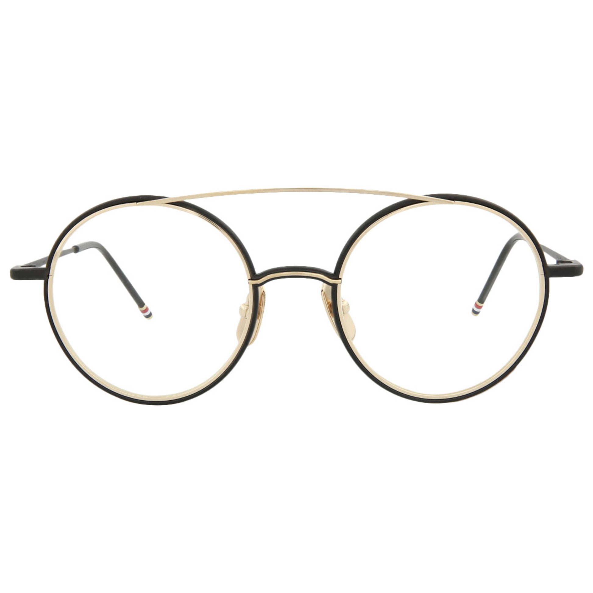 Thom Browne Novelty Unisex Opticals TB108-ABLKGLD-50 - Image #5