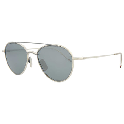 Front view of Thom Browne Novelty Unisex Sunglasses TB109-BTSLVGRY-053