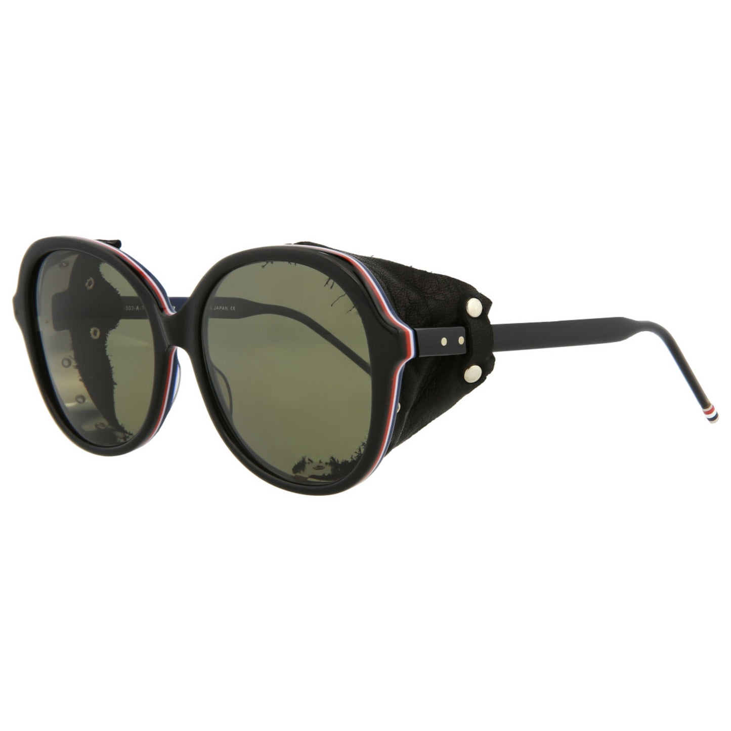 Front view of Thom Browne Novelty Unisex Sunglasses TB503-ATBLKRWB57