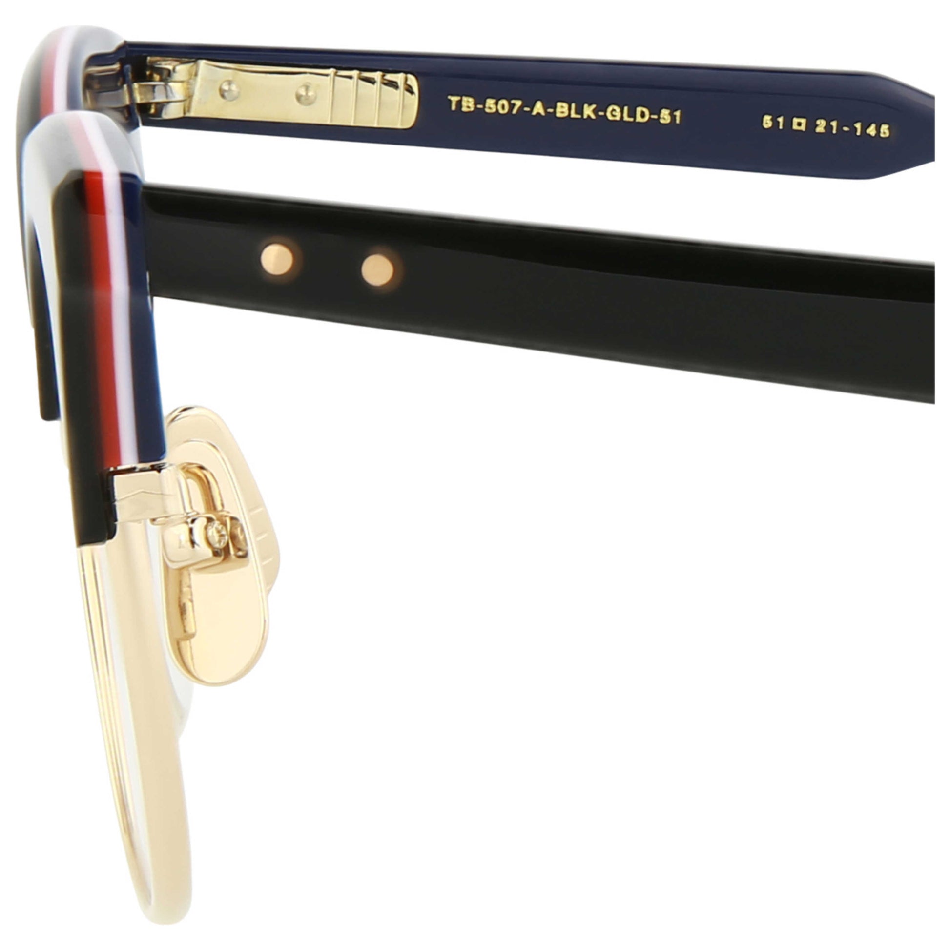 Thom Browne Novelty Women's Opticals TB507-ABLKGLD-51 - Image #4