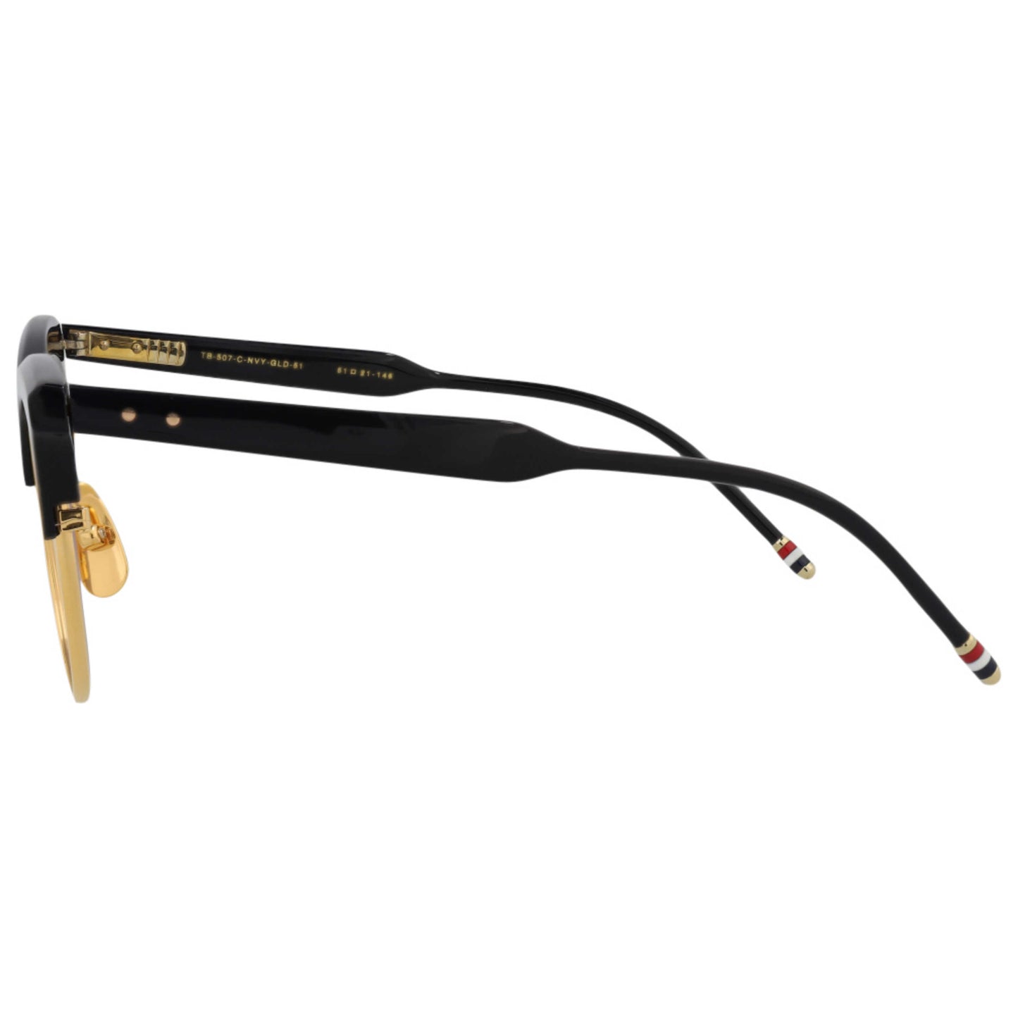 Thom Browne Novelty Unisex Opticals TB507-CNVYGLD-51 - Image #3