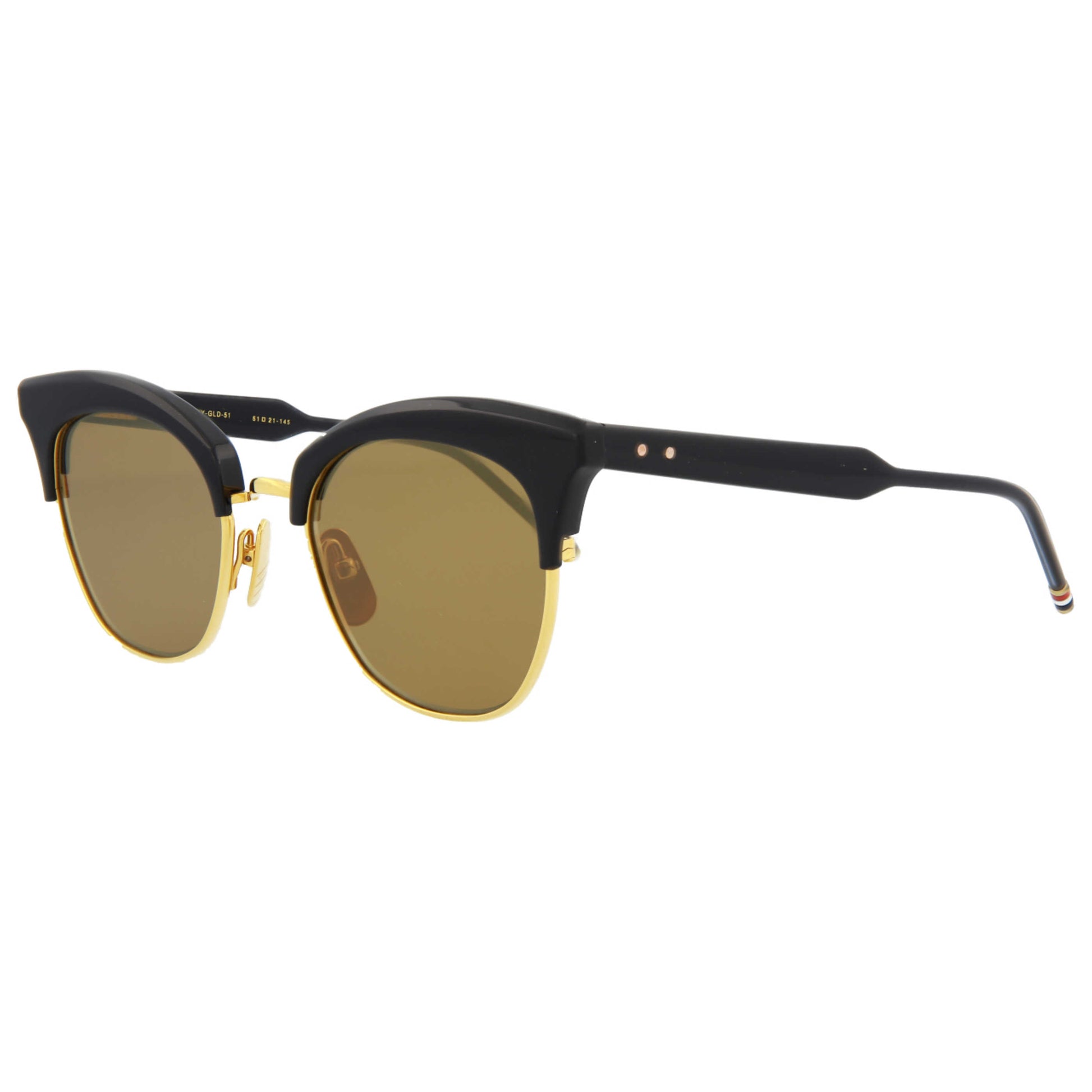 Front view of Thom Browne Novelty Women's Sunglasses TB507-CTNVYGLD-51