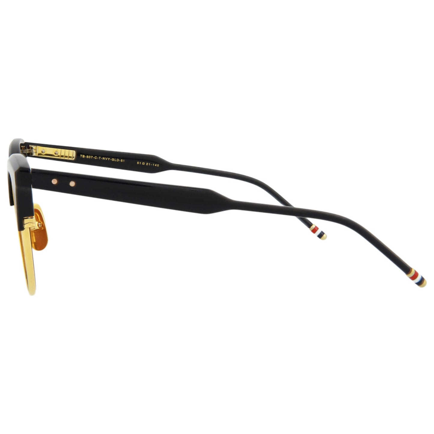 Thom Browne Novelty Women's Sunglasses TB507-CTNVYGLD-51 - Image #3