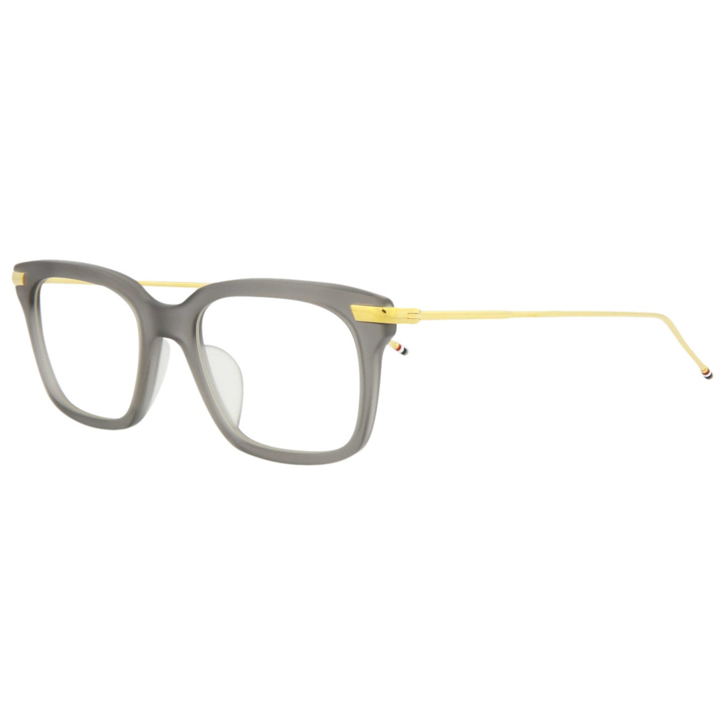 Front view of Thom Browne Novelty Unisex Sunglasses TB701-GGRYGLD-49AF