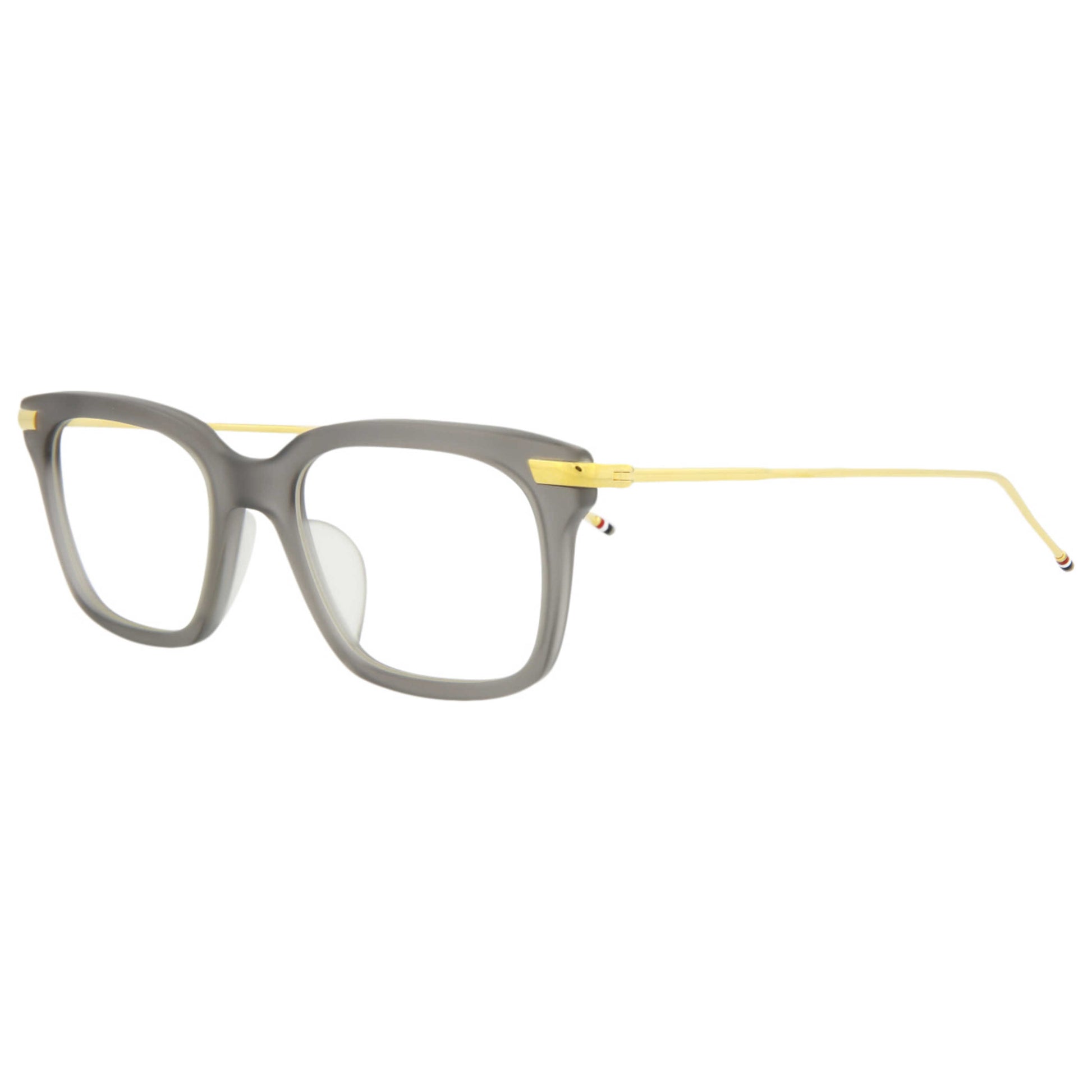 Front view of Thom Browne Novelty Unisex Sunglasses TB701-GGRYGLD-49AF