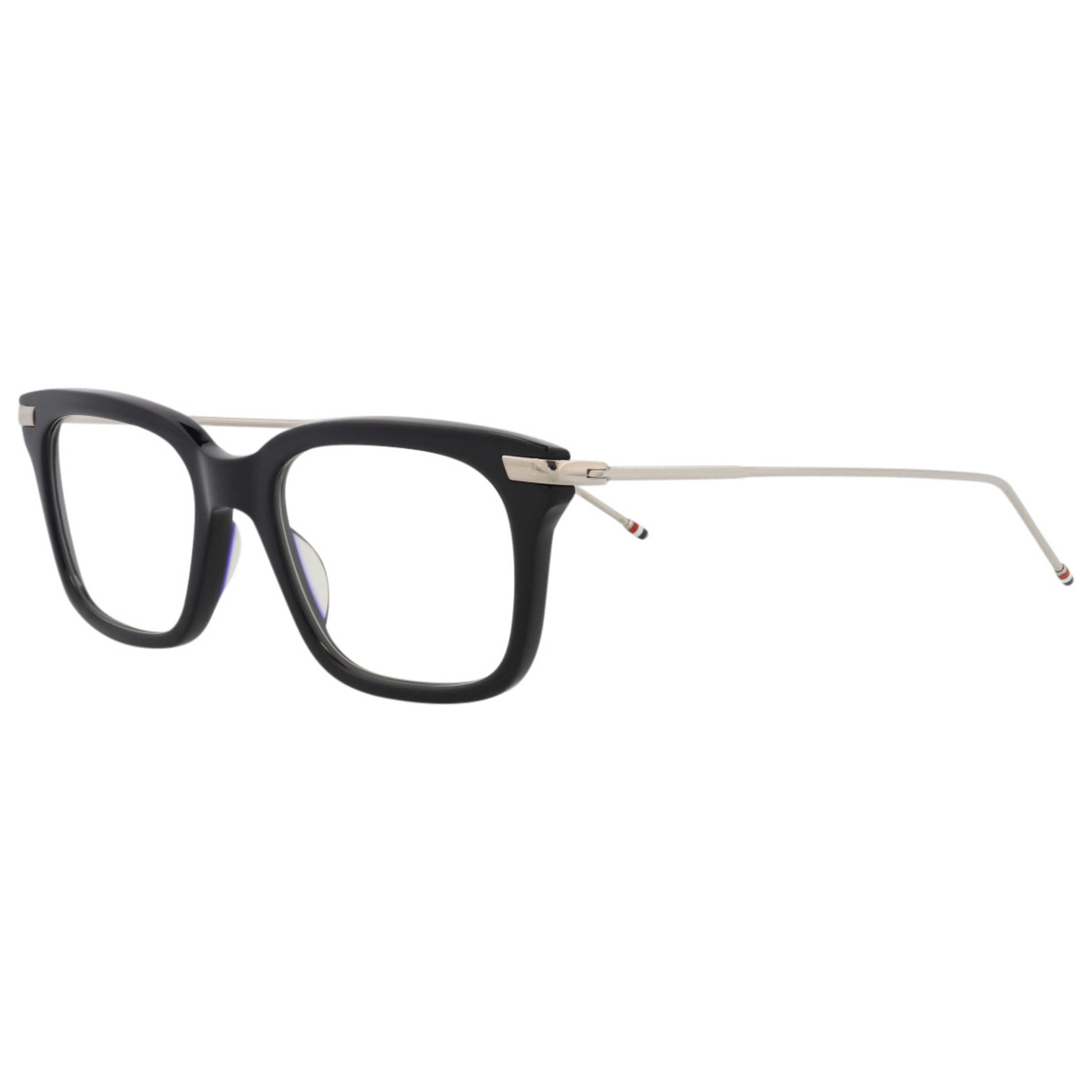 Front view of Thom Browne Novelty Unisex Sunglasses TB701-HNVYSLV-49