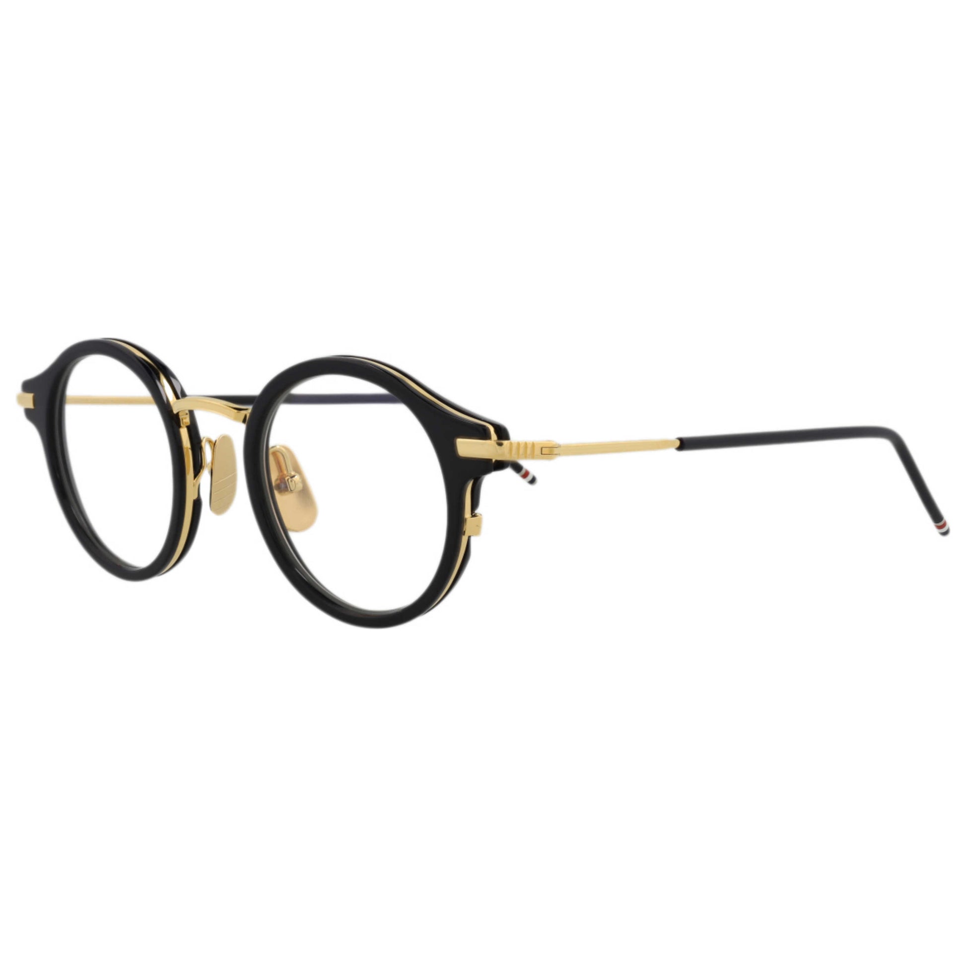 Front view of Thom Browne Novelty Unisex Sunglasses TB807-DNVYGLD-045