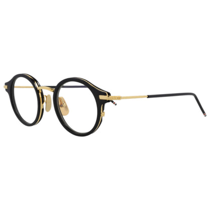 Front view of Thom Browne Novelty Unisex Sunglasses TB807-DNVYGLD-045