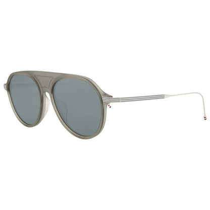 Front view of Thom Browne Novelty Unisex Sunglasses TB809-BGRYSLV-57AF