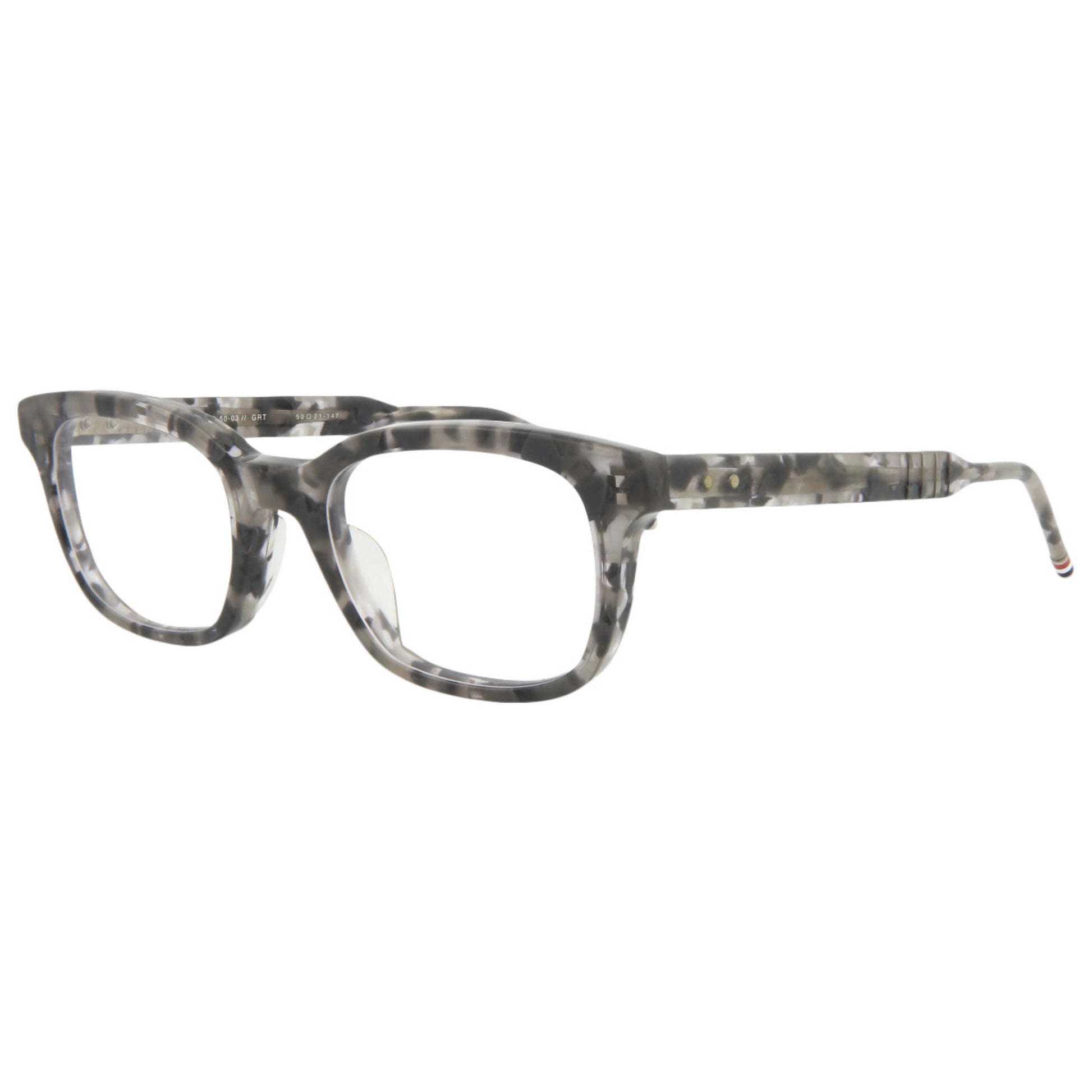 Front view of Thom Browne Novelty Unisex Sunglasses TBX410-50-003