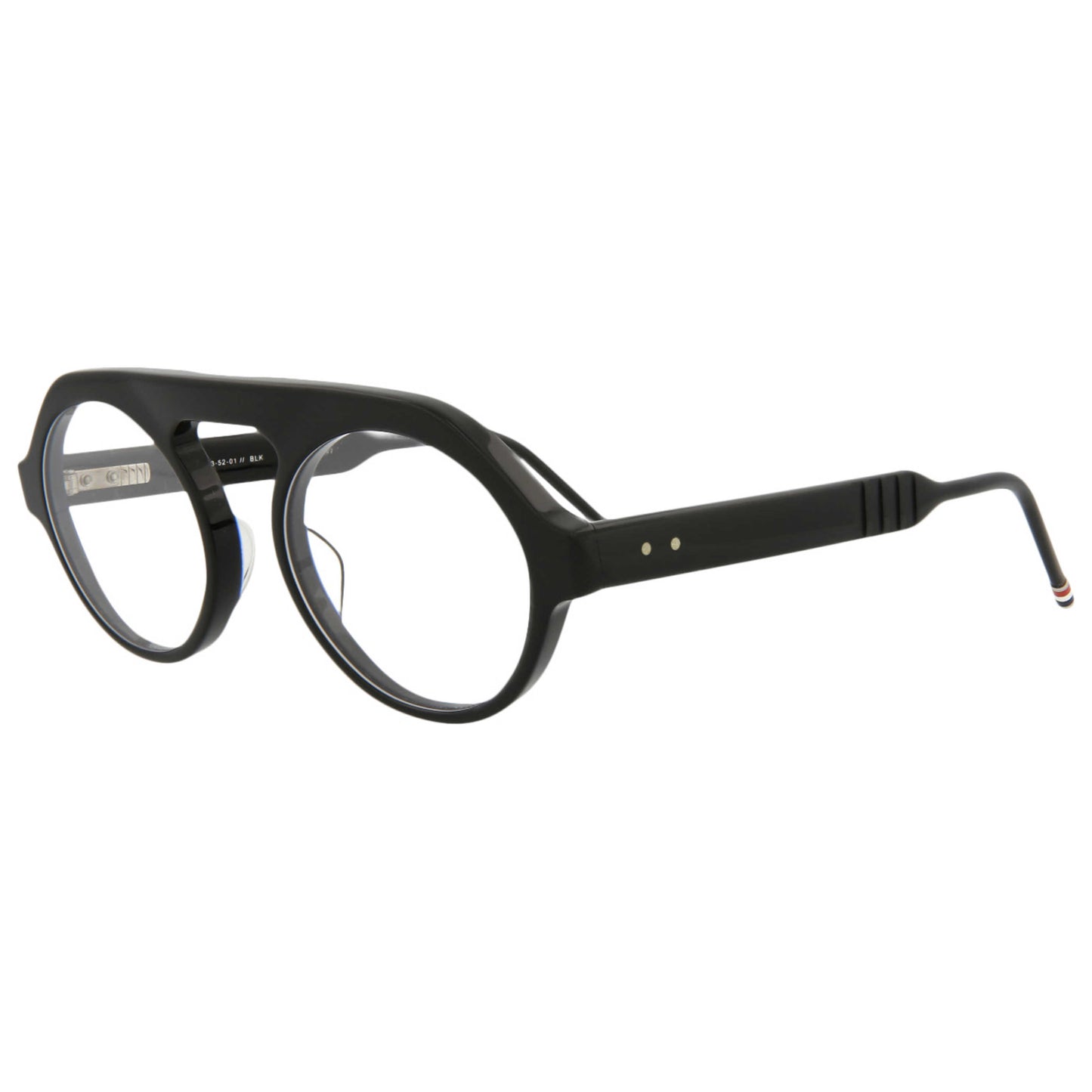 Front view of Thom Browne Novelty Unisex Sunglasses TBX413-52-001