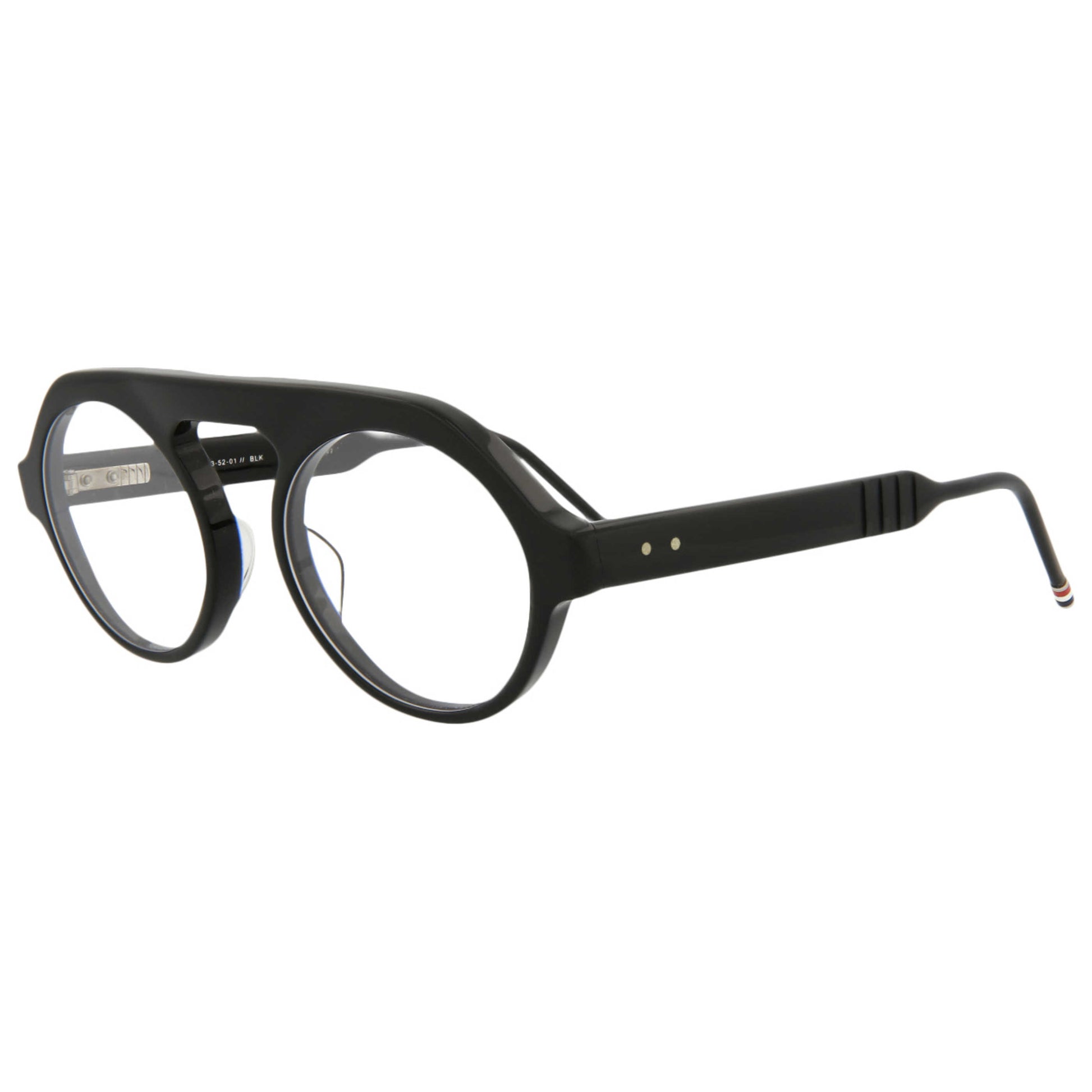 Front view of Thom Browne Novelty Unisex Sunglasses TBX413-52-001