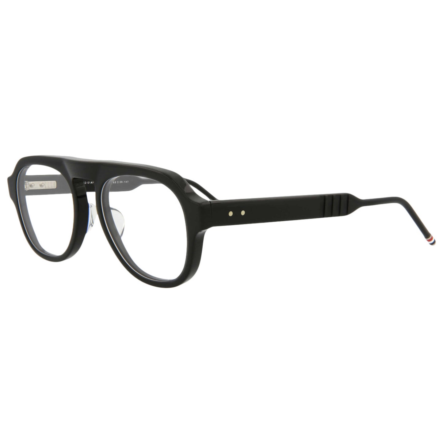 Front view of Thom Browne Novelty Unisex Sunglasses TBX416-52-01AF