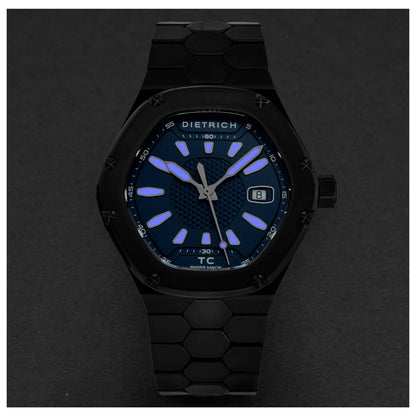 Dietrich Time Companion Men's Automatic Watch TC PVD BLUE - Image #4