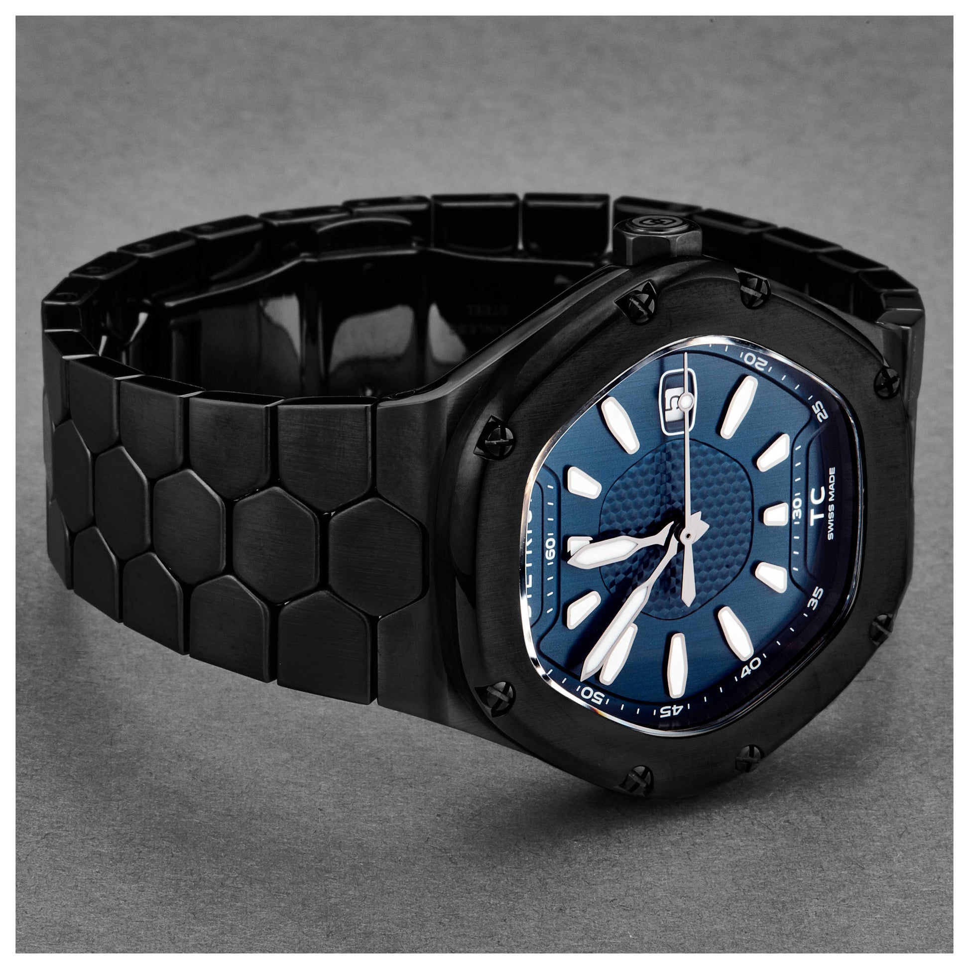 Dietrich Time Companion Men's Automatic Watch TC PVD BLUE - Image #5