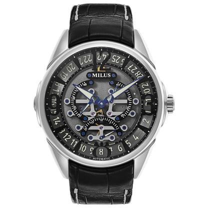 Front view of Milus Tri Retrograde Men's Automatic Watch TIRI002