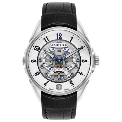 Front view of Milus Tri Retrograde Men's Automatic Watch TIRI010