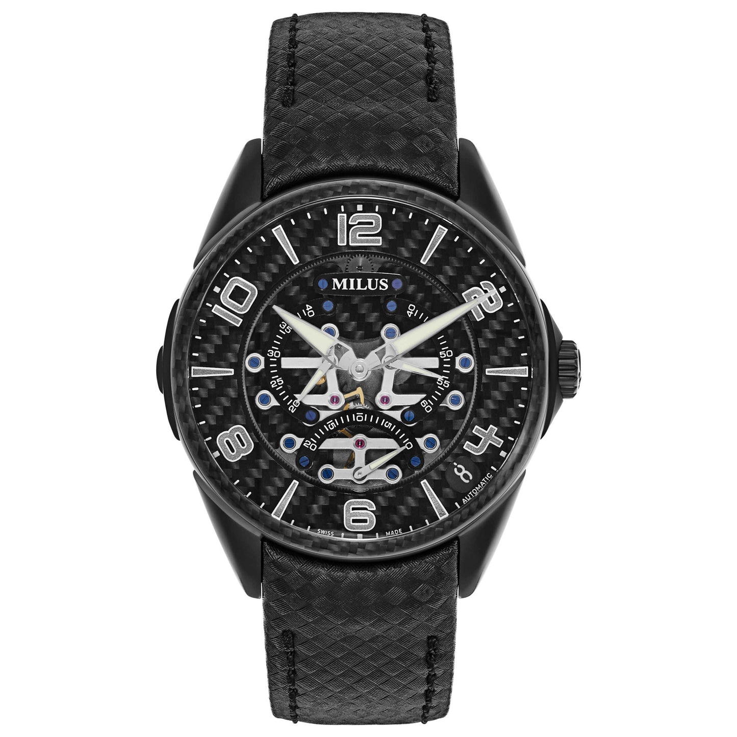 Front view of Milus Tri Retrograde Men's Automatic Watch TIRI017