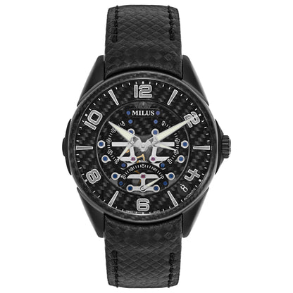 Front view of Milus Tri Retrograde Men's Automatic Watch TIRI017