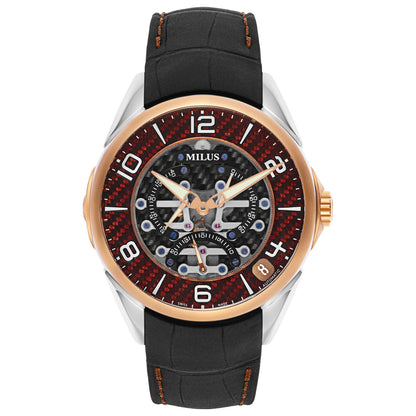 Front view of Milus Tri Retrograde Men's Automatic Watch TIRI021