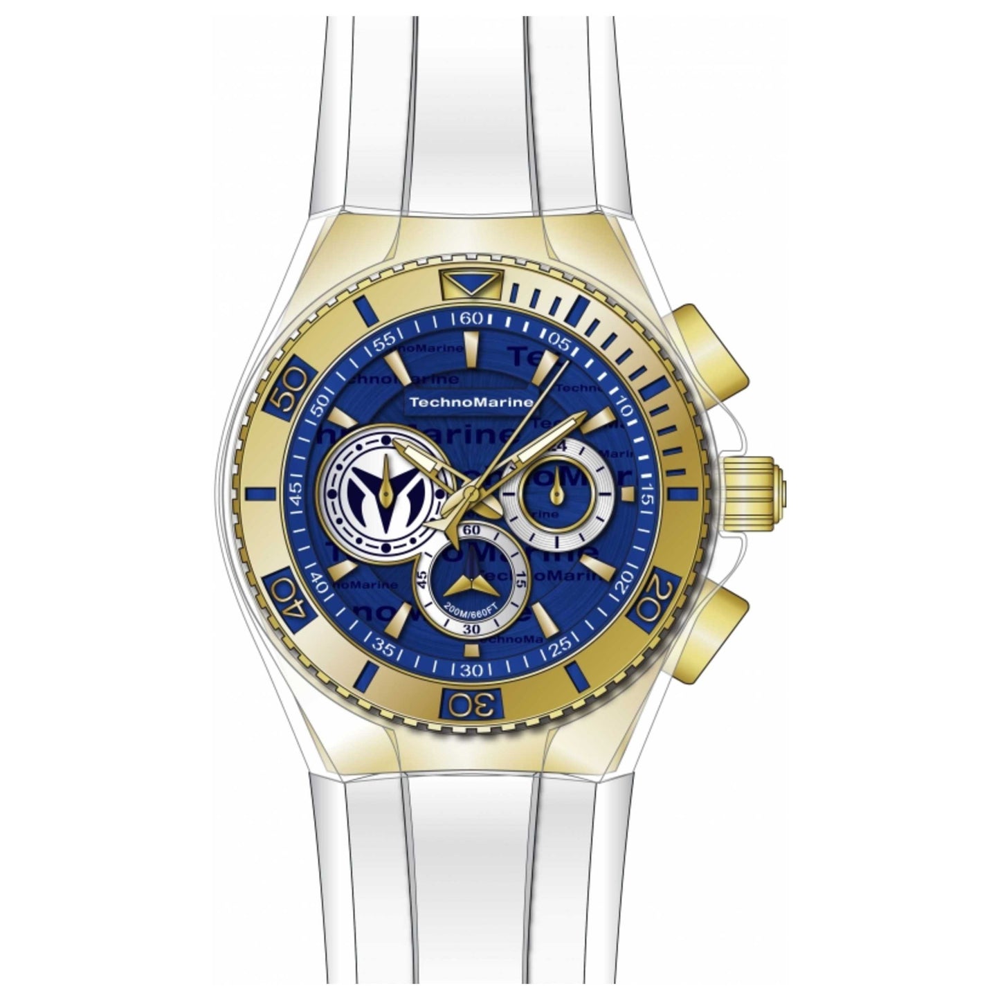 Front view of TechnoMarine Cruise Men's Quartz Watch TM-118127