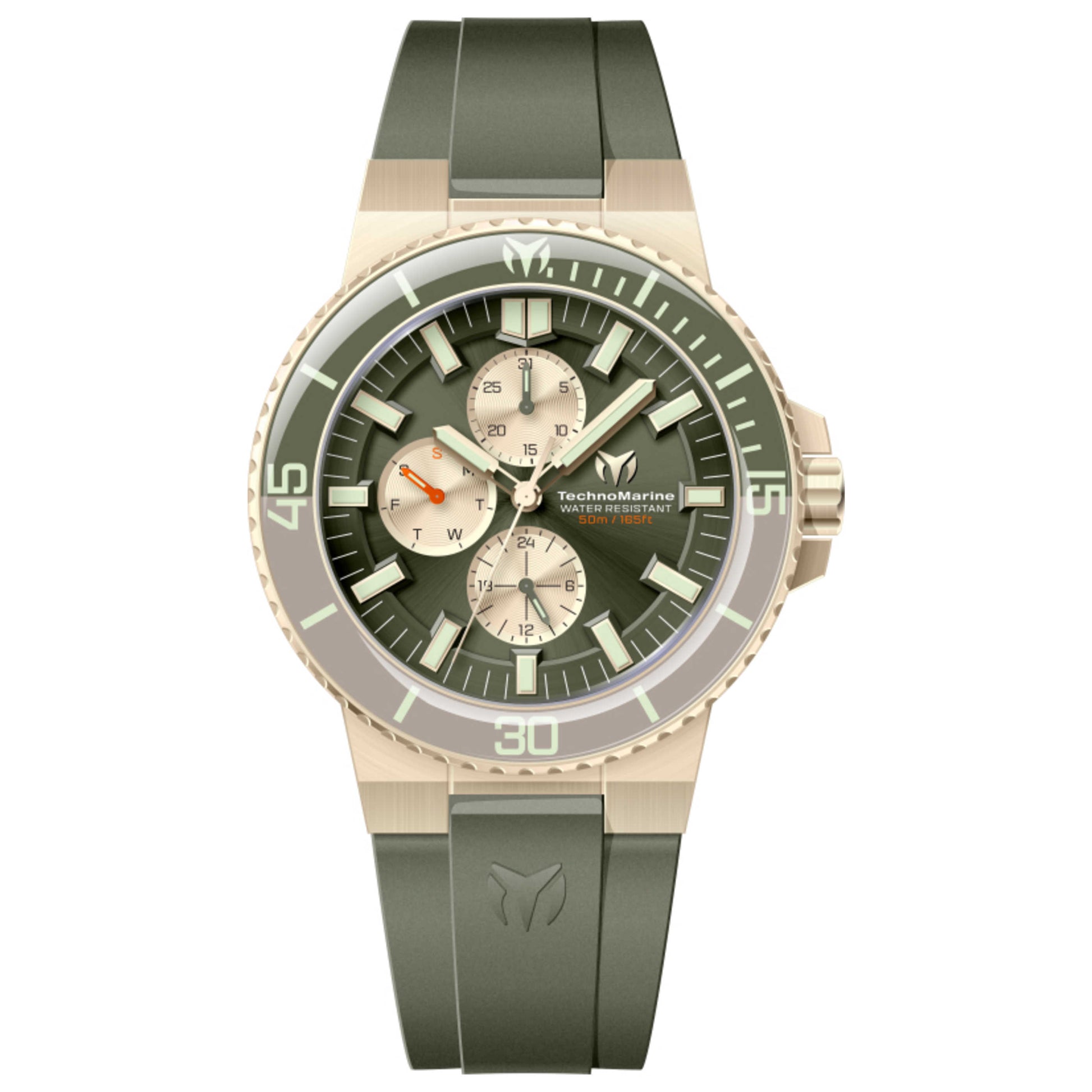 Front view of TechnoMarine La Pelagia Men's Quartz Watch TM-225098